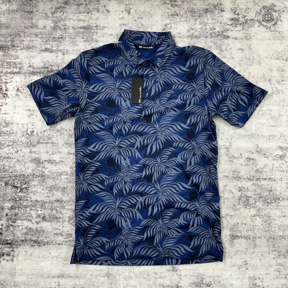 NWT - Travis Mathew Mountain Down Golf Polo Estate Blue‎ Men's Small - 1MX116